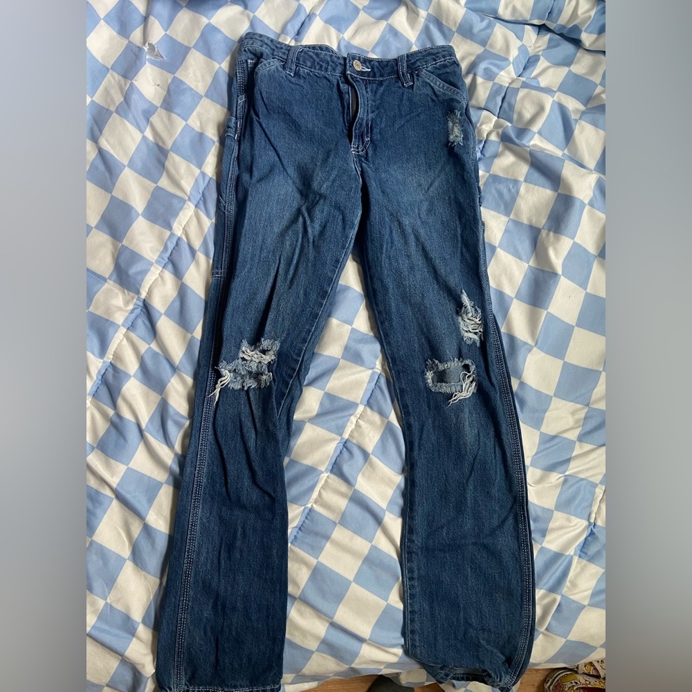 dickies high rise ripped jeans